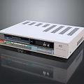 Vintage White Audio Stereo System With FM Display Dials Ventilation Grilles And Control Buttons