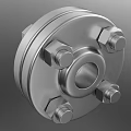 Polished Metal Flange Component With Hex Bolts For Industrial Machinery