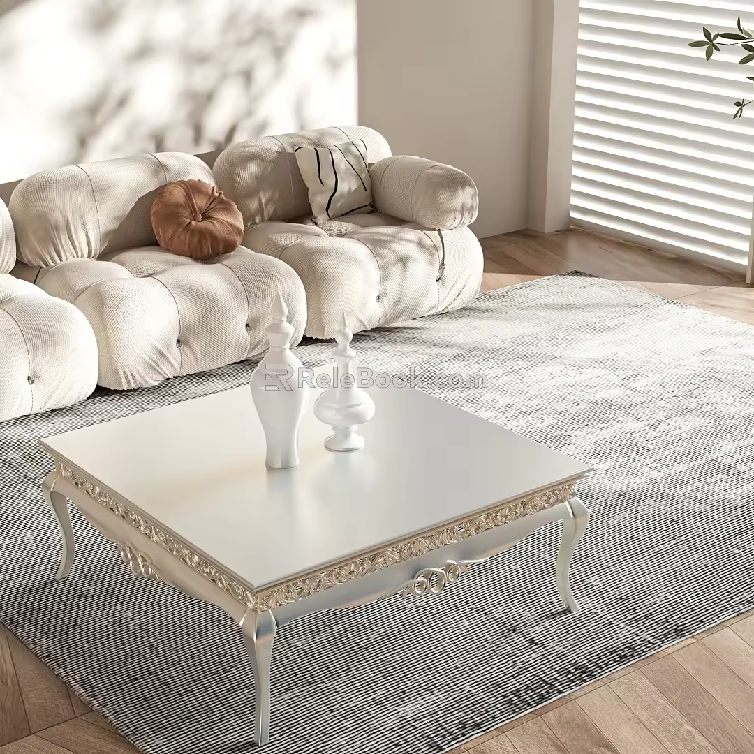 European style coffee table 3d model