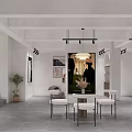Modern Wedding Dress Shop Interior With Multiple Wedding Photo Displays