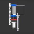 Industrial Metal Equipment Featuring Multi Layer Structure Blue Red Components And Rolling Wheels