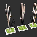 Modern Outdoor Lights With Metal Poles And Colorful Decorative Balls For Garden Decoration