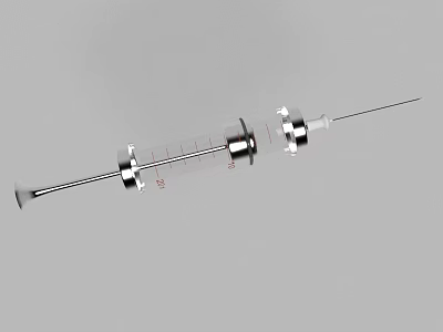 Medical Syringe With Graduated Scale Transparent Barrel And Stainless Steel Needle For Injection 3d model
