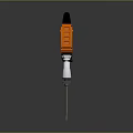 Professional Orange And White Electric Jackhammer For Construction Demolition Work 3d model