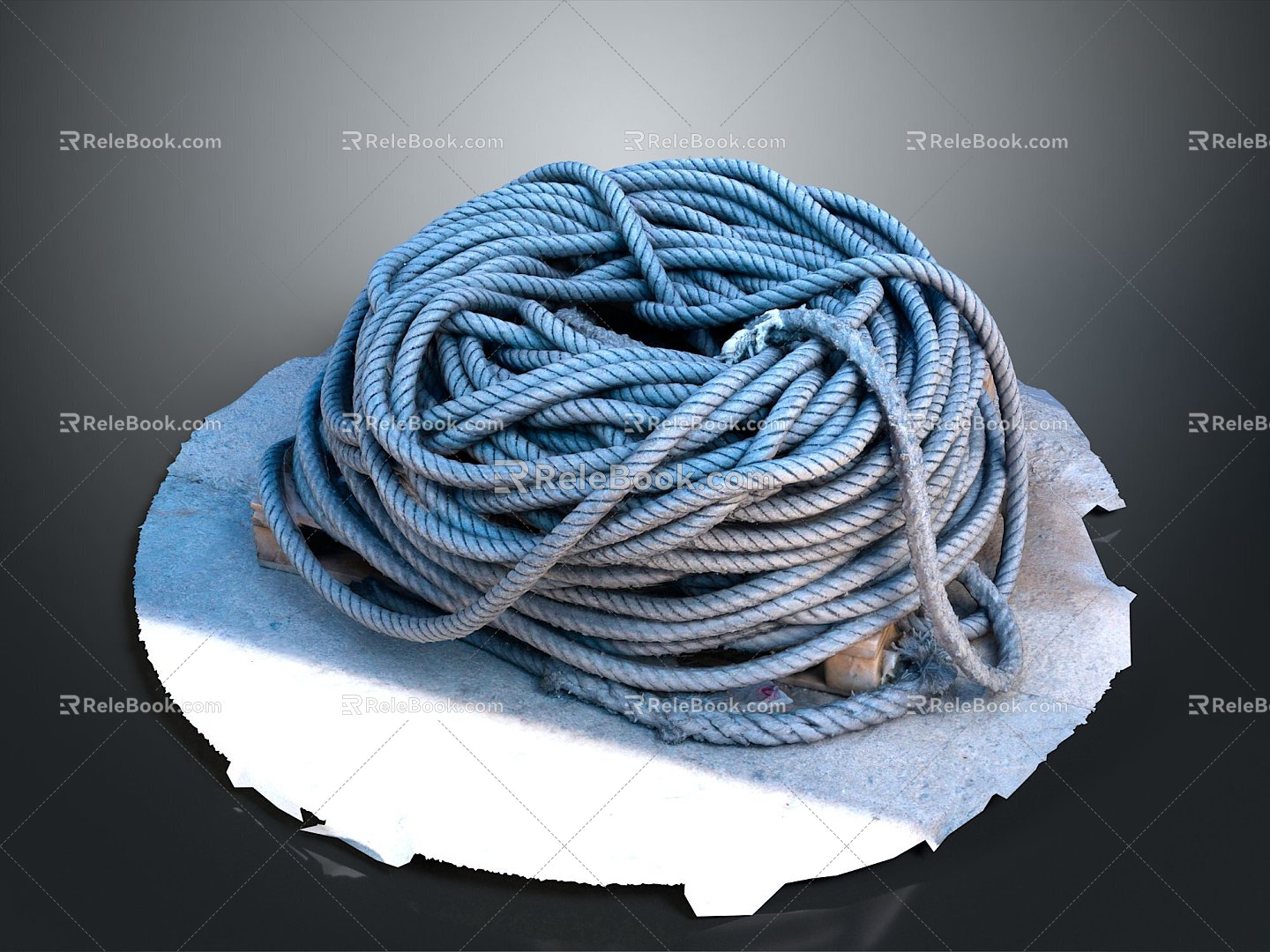 Rope pile rope hemp rope group rope life supplies construction supplies life-saving supplies 3d model