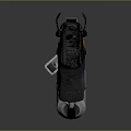 Orange Futuristic Sci Fi Weapon With Mechanical Structure And Sleek Design