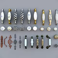 Various Decorative Cabinet Handles With Different Designs Colors And Materials For Furniture