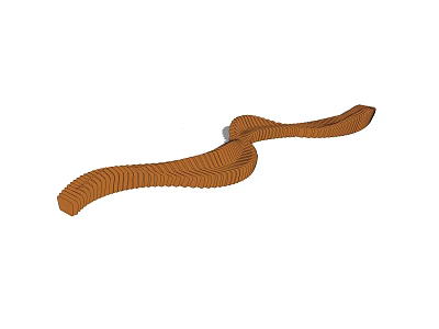 Modern outdoor chair shaped seat 3d model