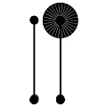 Modern Black Wall Lamps Featuring Circular Radiant and Linear Designs
