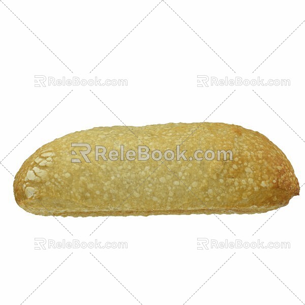 French Bread Baking Foods 3d model