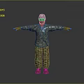 Game and Movie Character in Camouflage Uniform With Helmet and Goggles Standing