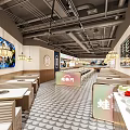 Wa Le Men Frog Restaurant With Fresh Concept And Golden Circular Decor