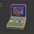 Retro Electronic Game Console with Screen Display Joystick and Colorful Buttons