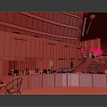 Modern Sky Mall Night Scenery With Glass Facade Bright Lights Slide And Plaza Near High Rise Buildings