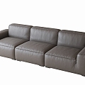 Modern Leather Sofa Office Sofa 3d model