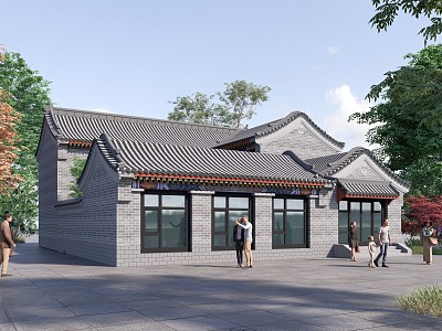 Chinese Ancient Building Inn 3d model