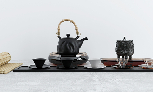 New Chinese Tea Set 3d model