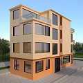 Modern Detached Villa With Light Brown Exterior Multi Storey Balconies Glass Railings And Large Windows