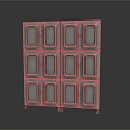 Gray Metal Storage Cabinets With Multiple Doors Layered Structure And Handles