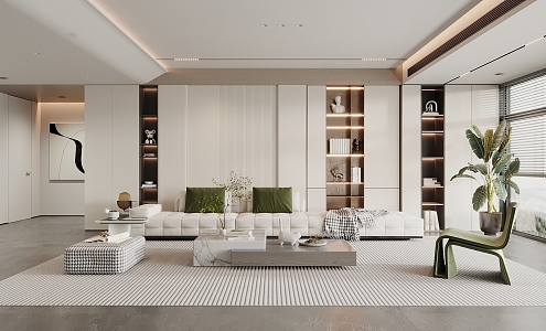 modern living room 3d model