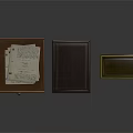 Wooden Storage Furniture Boxes With Open Compartment And Gold Trim Design