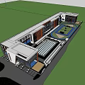 Modern School Complex With Sports Field Swimming Pool Parking And Landscaping