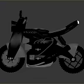 Modern Heron Motorcycle With Black And Gray Sleek Body Leather Seat And Headlights