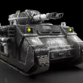 Highly Detailed Heavy Armored Tank With Cannon Tracks And Armor