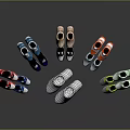 Fashionable Sneakers Collection With Various Colors And Different Styles Including High Top And Plaid Design