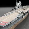 Realistic Aircraft Carrier With Flight Deck And Aircraft 3d model