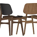Modern Minimalist Dining Chairs With Wooden Frames Leather And Light Colored Seats