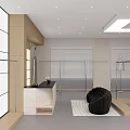 Modern Clothing Store Interior With Mannequins Display Racks Plants And Minimalist Design