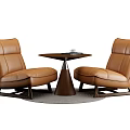 New Chinese Style Casual Table and Chair Combination Coffee Table and Chair Combination Negotiation Table and Chair Combination Round Table Single Chair Carpet 3d model
