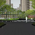 Lush Residential Landscape With Trees Pathways Water Features And Green Lawns