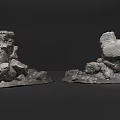 Decorative Stone Garden Ornaments with Rock Shaped Design for Outdoor Landscape Decoration