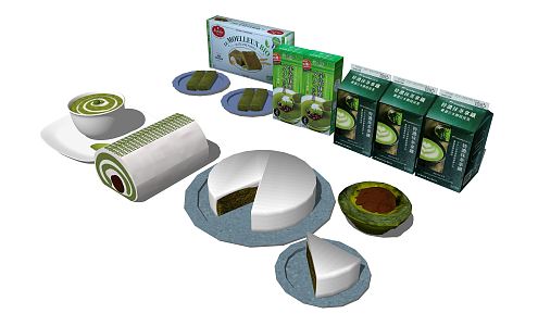 Modern Food Matcha 3d model