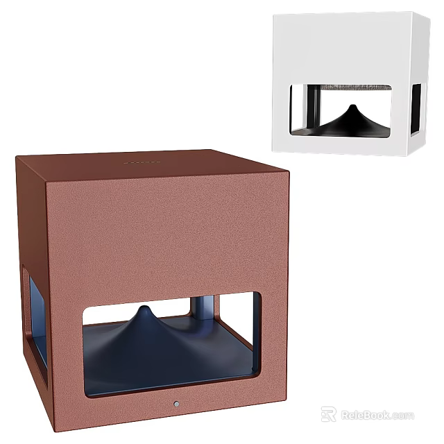 Modern Brown White Storage Boxes For Musical Instruments And Art Supplies 3d model 