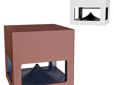 Modern Brown White Storage Boxes For Musical Instruments And Art Supplies 3d model