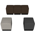 Oluce modern sofa stool single stool 3d model