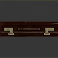 Brown Leather Storage Box Furniture With Handle Stitching And Metal Clasps