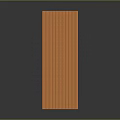 Stylish Long Table With Orange Wooden Slatted Top And Black Metal Legs