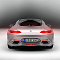Silver Mercedes Coupe Exterior Design With Sleek Body And Black Wheels