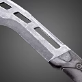 Tactical Military Style Knife With Textured Blade And Ergonomic Handle Design