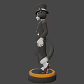 Elegant Cat Like Game Character Wearing Black Suit Top Hat And Cane