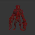 Black Mechanical Organic Monster Character With Muscular Build And Clawed Limbs