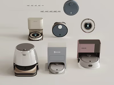Smart Cleaning Machines In Various Models And Designs 3d model