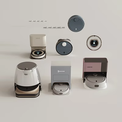 Smart Cleaning Machines In Various Models And Designs 3d model