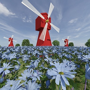 Modern Flower Sea 3d model