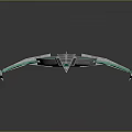 Futuristic Cosmic Spaceship With Aerodynamic Silver Green Transparent Design For Interstellar Exploration