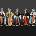 2D Peking Opera Characters Sheng Dan Jing Mo Chou Wu Sheng Drama Characters Local Drama 3d model